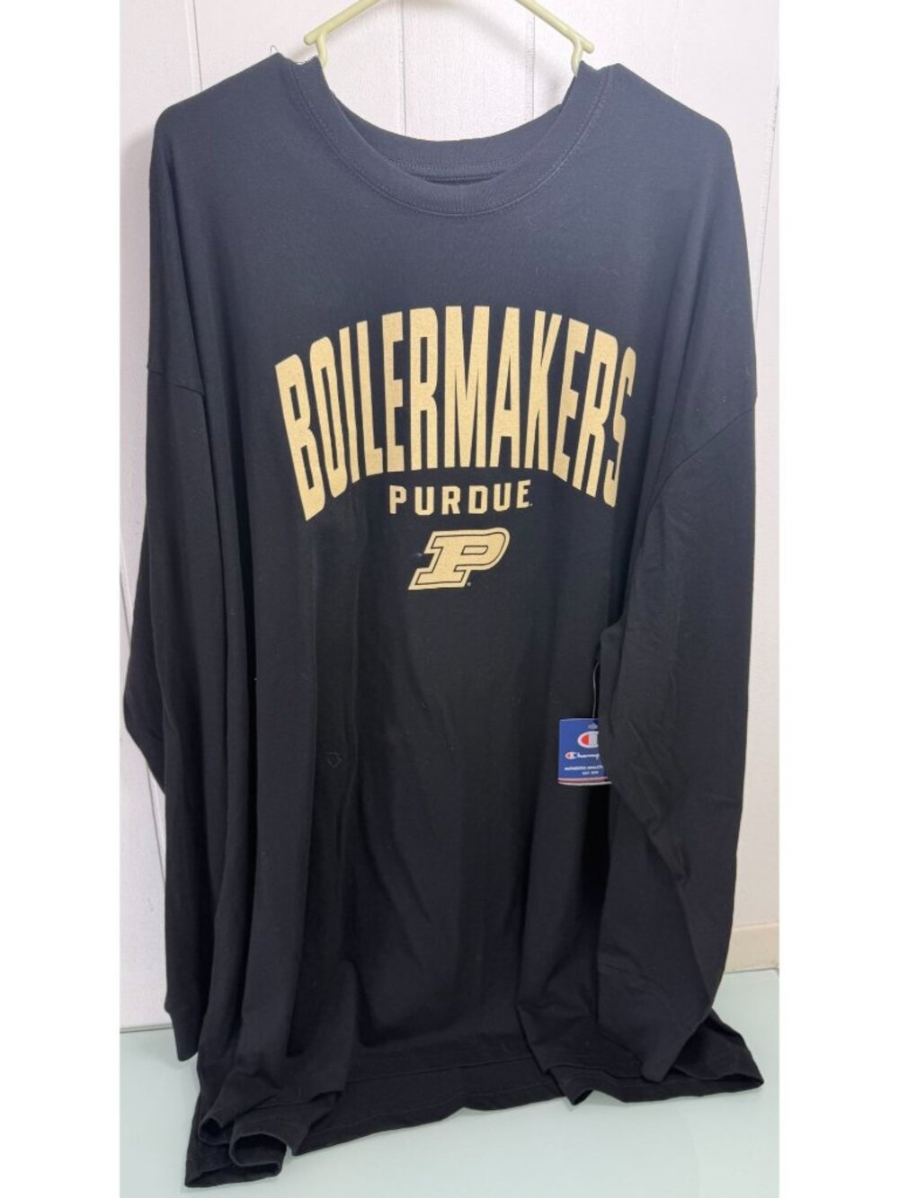 New Purdue Champion T Shirt 5XL Long Sleeve Boilermakers NWT